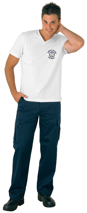 T-SHIRT ENCOLURE V HOMME AMBULANCIER